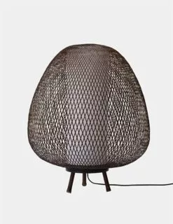 Ay Illuminate Vloerlamp Twiggy Egg Bruin Bamboe ø60cm