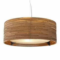 Graypants Drum24 Hanglamp Bruin Karton Ø61x24cm