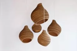 Graypants Hive15 Hanglamp Bruin Karton Ø38x46cm -LAMPEN Winkel graypants hive15 hanglamp bruin karton 38x46cm 2