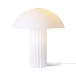 HKliving Koepel Tafellamp Acryl - Wit -LAMPEN Winkel hkliving koepel tafellamp acryl wit 2