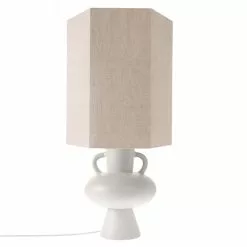 HKliving Lampenvoet Wit Aardewerk 24x24x38cm -LAMPEN Winkel hkliving lampenvoet wit aardewerk 24x24x38cm 2