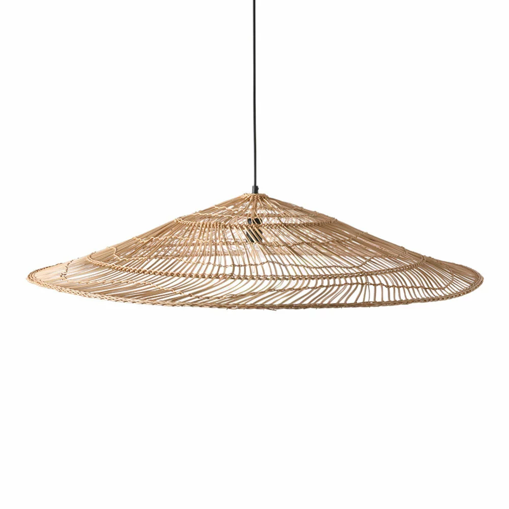 HKliving Rieten Hanglamp Triangle Xl - Naturel 1 HKliving Rieten Hanglamp Triangle Xl - Naturel