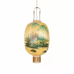 HKliving Traditionele Lantaarn Lamp Met Landschap Painting - Large