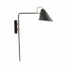 House Doctor Club Wandlamp Zwart Metaal Messing