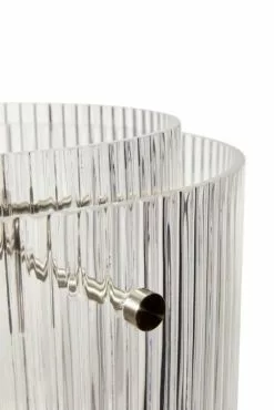 Hubsch Hanglamp Glas/metaal - Clear/nickel -LAMPEN Winkel hubsch hanglamp glas metaal clear nickel 2