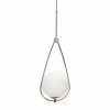 Hubsch Hanglamp Wit Glas Met Messing Detail