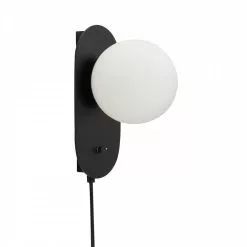 Hubsch Wandlamp Metaal/glas - Zwart