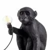 Seletti Monkey Lamp Sitting - Zwart