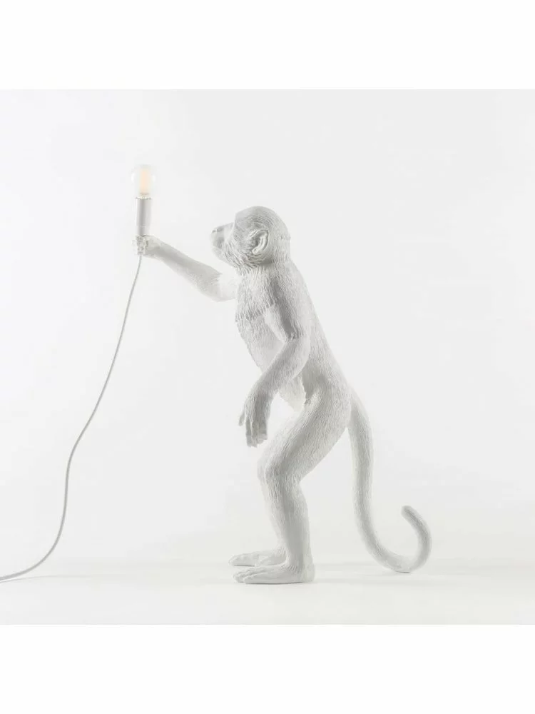 Seletti Monkey Lamp Standing - Wit 4 Seletti Monkey Lamp Standing - Wit - Afbeelding 4