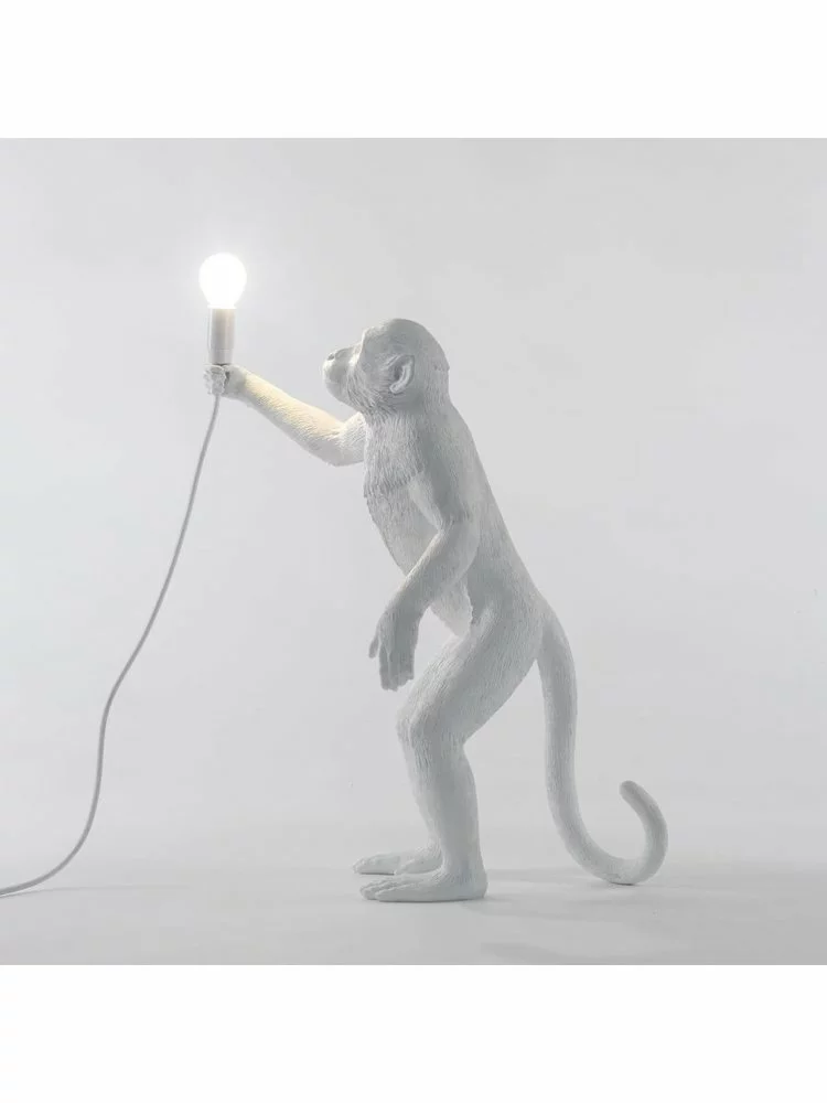Seletti Monkey Lamp Standing - Wit 5 Seletti Monkey Lamp Standing - Wit - Afbeelding 5