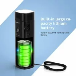 Aigostar Ebony - Multifunctionele LED Lamp 3-in1 - Zaklamp, Powerbank, Telefoonhouder - Zwart -LAMPEN Winkel 2238741 124aa0c0