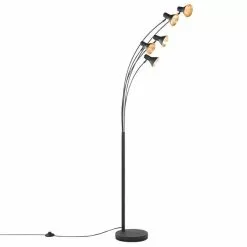 Beliani BARAGA - Staande Lamp-Zwart-Metaal