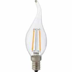 BES LED LED Lamp - Kaarslamp - Filament Flame - E14 Fitting - 4W - Warm Wit 2700K