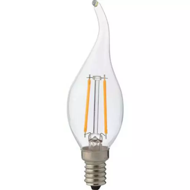 BES LED LED Lamp - Kaarslamp - Filament Flame - E14 Fitting - 4W - Warm Wit 2700K 1 BES LED LED Lamp - Kaarslamp - Filament Flame - E14 Fitting - 4W - Warm Wit 2700K