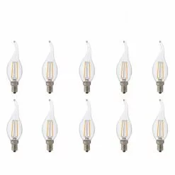 BES LED LED Lamp 10 Pack - Kaarslamp - Filament Flame - E14 Fitting - 4W - Natuurlijk Wit 4200K