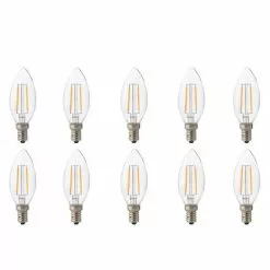 BES LED LED Lamp 10 Pack - Kaarslamp - Filament - E14 Fitting - 4W - Natuurlijk Wit 4200K