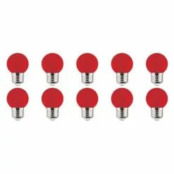 BES LED LED Lamp 10 Pack - Romba - Rood Gekleurd - E27 Fitting - 1W