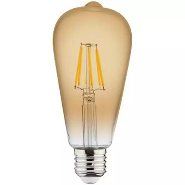 BES LED LED Lamp - Filament Rustiek - Vita - E27 Fitting - 6W - Warm Wit 2200K 1 BES LED LED Lamp - Filament Rustiek - Vita - E27 Fitting - 6W - Warm Wit 2200K