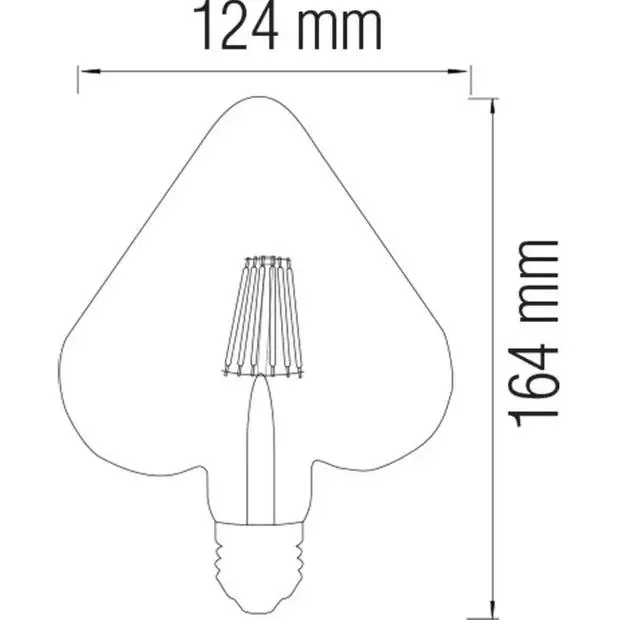BES LED LED Lamp - Filament Rustiek - Hart - E27 Fitting - 6W - Warm Wit 2200K 2 BES LED LED Lamp - Filament Rustiek - Hart - E27 Fitting - 6W - Warm Wit 2200K - Afbeelding 2