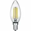 BES LED LED Lamp - Kaarslamp - Filament - Trion Kurza - 4W - E14 Fitting - Warm Wit 2700K - Dimbaar - Transparent Helder - Glas