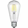 BES LED LED Lamp - Filament - Trion Kalon - E27 Fitting - 6W - Warm Wit 2700K - Transparent Helder - Aluminium