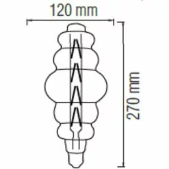 BES LED LED Lamp - Design - Origa - E27 Fitting - Amber - 8W - Warm Wit 2200K -LAMPEN Winkel 2554151 a2724330