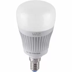 BES LED LED Lamp WiZ - Smart LED - Slimme LED - Trion Akusti - E14 Fitting - 7.5W - RGBW - Aanpasbare Kleur - Dimbaar - Mat
