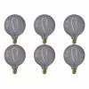 CALEX - LED Lamp 6 Pack - Nora Topaz G125 - E27 Fitting - Dimbaar - 4W - Warm Wit 2200K - Grijs