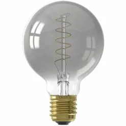 CALEX - LED Lamp - Globe - Filament G80 - E27 Fitting - Dimbaar - 4W - Warm Wit 2100K - Grijs