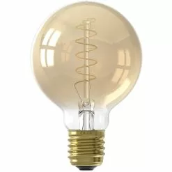 CALEX - LED Lamp - Globe - Filament G80 - E27 Fitting - Dimbaar - 4W - Warm Wit 2100K - Goud