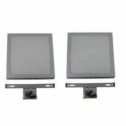 Merkloos 2x LED Lamp / Plafondlampen 18W Aluminium En Mat Glas 20,5 X 20,5 Cm - Plafonniere