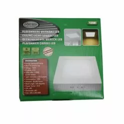 Merkloos 2x LED Lamp / Plafondlampen 18W Aluminium En Mat Glas 20,5 X 20,5 Cm - Plafonniere -LAMPEN Winkel 3441692 ea2d5292