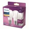 Philips LED-lamp Equivalent 100W E27 Warmwit, Niet-dimbaar, Glas, Set Van 2