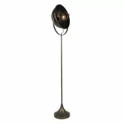 Clayre & Eef Vloerlamp 29x37x150 Cm Koperkleurig Ijzer Staande Lamp Koperkleurig Staande Lamp