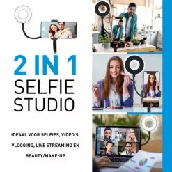 Grundig Selfie Studio Ringlamp - Ringlight - Ringlicht - Selfie Lamp - Social Media En Vlogs - Met Tafelklem -LAMPEN Winkel 3547019 756e5aa3