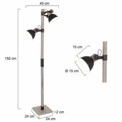 Mexlite Gearwood Staande Lamp Hout -LAMPEN Winkel 3560765 ba48edff