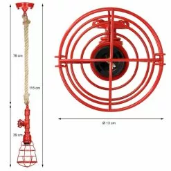 ECD GERMANY Metalen Hanglamp E27 Met 4W Lamp 1 Vlam -LAMPEN Winkel 3602829 6e4b0cbd