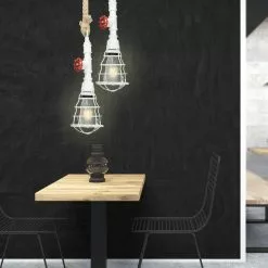 ECD GERMANY Metalen Hanglamp E27 Met 4W Lamp 1 Vlam -LAMPEN Winkel 3602830 ec1cd237