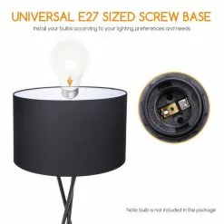 Aigostar 13AT2 - Vloerlamp - Moderne Staande Lamp - 145cm - E27 Fitting - Woonkamer - Zwart -LAMPEN Winkel 3665117 1b95a682