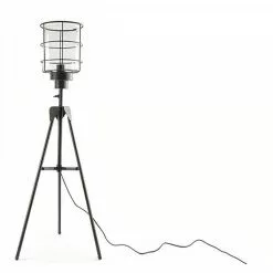 Merkloos Non-Branded Staande Lamp Roald 38 X 109 Cm Staal 40W Zwart