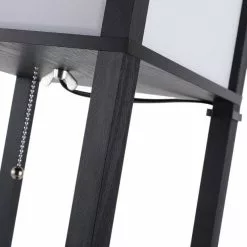 Zenzee Vloerlamp - Staande Lamp - Stalamp - Modern - Met Opbergruimte - 26L X 26B X 160H Cm - Zwart -LAMPEN Winkel 3723176 de44eb1a