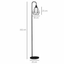 NiceGoodz Vloerlamp Industrieel - Lampen - Staande Lamp - Stalamp - Modern - Marmer / Zwart Ø25 X 152H Cm -LAMPEN Winkel 3723196 d060db78