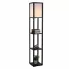 Zenzee Vloerlamp - Staande Lamp - Stalamp - Modern - Met Opbergruimte - 26L X 26B X 160H Cm - Zwart