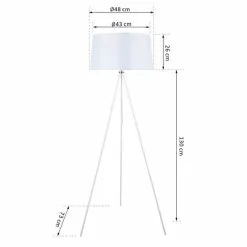 Zenzee Staande Vloerlamp Op Statief Minimalistisch Design - Staande Lamp Op Driepoot Modern - Wit - 40W - 48 X 156 Cm -LAMPEN Winkel 3730260 2a90002e
