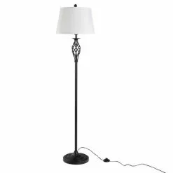 Zenzee Driedelige Set Van 1 Staande Lamp En 2 Tafellampen - Vloerlamp - Stalamp - Tafellamp - Vintage - Klassiek - Zwart/wit -LAMPEN Winkel 3730271 37d5752c
