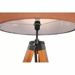 MaxxHome Vloerlamp Elly - Staande Lamp - Leeslamp - Driepoot - Hout -145 Cm - E27 - LED - 40W - Bruin -LAMPEN Winkel 3766200 89fcba48