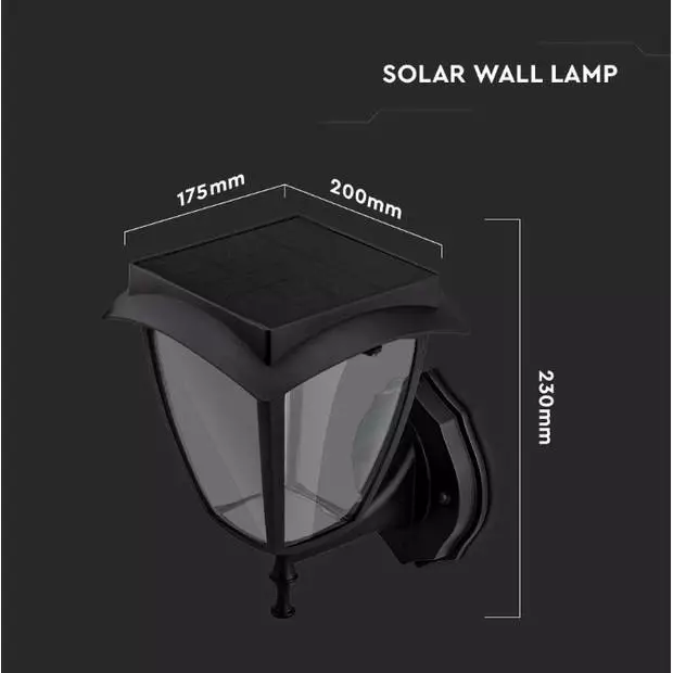 V-tac VT-982 Sevilla Solar Wandlamp – Zonne-energie – LED Lamp - 2 5 V-tac VT-982 Sevilla Solar Wandlamp – Zonne-energie – LED Lamp - 2 - Afbeelding 5