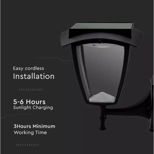 V-tac VT-982 Sevilla Solar Wandlamp – Zonne-energie – LED Lamp - 2 7 V-tac VT-982 Sevilla Solar Wandlamp – Zonne-energie – LED Lamp - 2 - Afbeelding 7