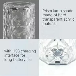 Merkloos Crystal Led Touch Lamp - Oplaadbaar Met Afstandsbediening -LAMPEN Winkel 3821415 fdbfe1bd