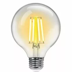 BES LED LED Lamp - Smart LED - Aigi Rixona - Bulb G95 - 6W - E27 Fitting - Slimme LED - Wifi LED + Bluetooth - Aanpasbare Kleur